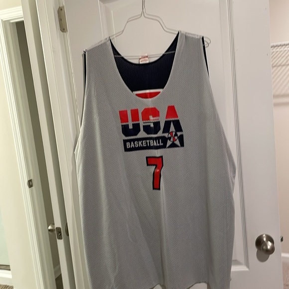 Larry Bird #7 DREAM TEAM Reversible USA Basketball Practice Jersey #7 Navy - Picture 5 of 6